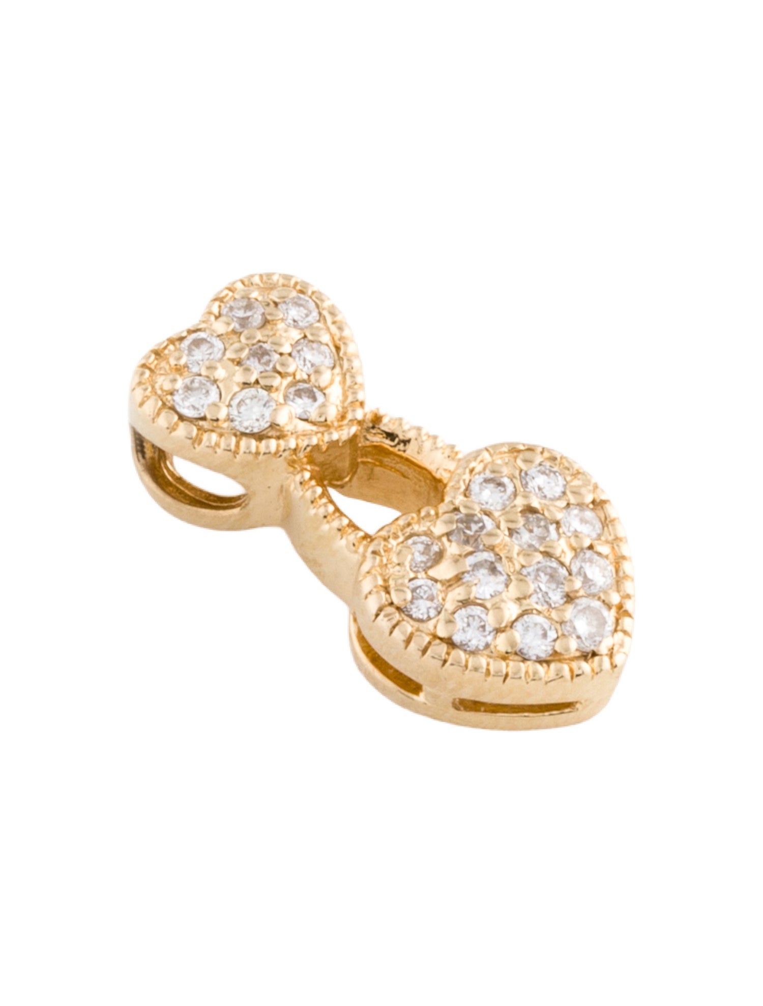 Pendant 14K Diamond Heart Lock Pendant